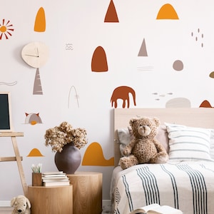 Kids Modern Art Shapes | Fabric Wall Decals