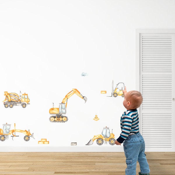 Construction Decals Etsy