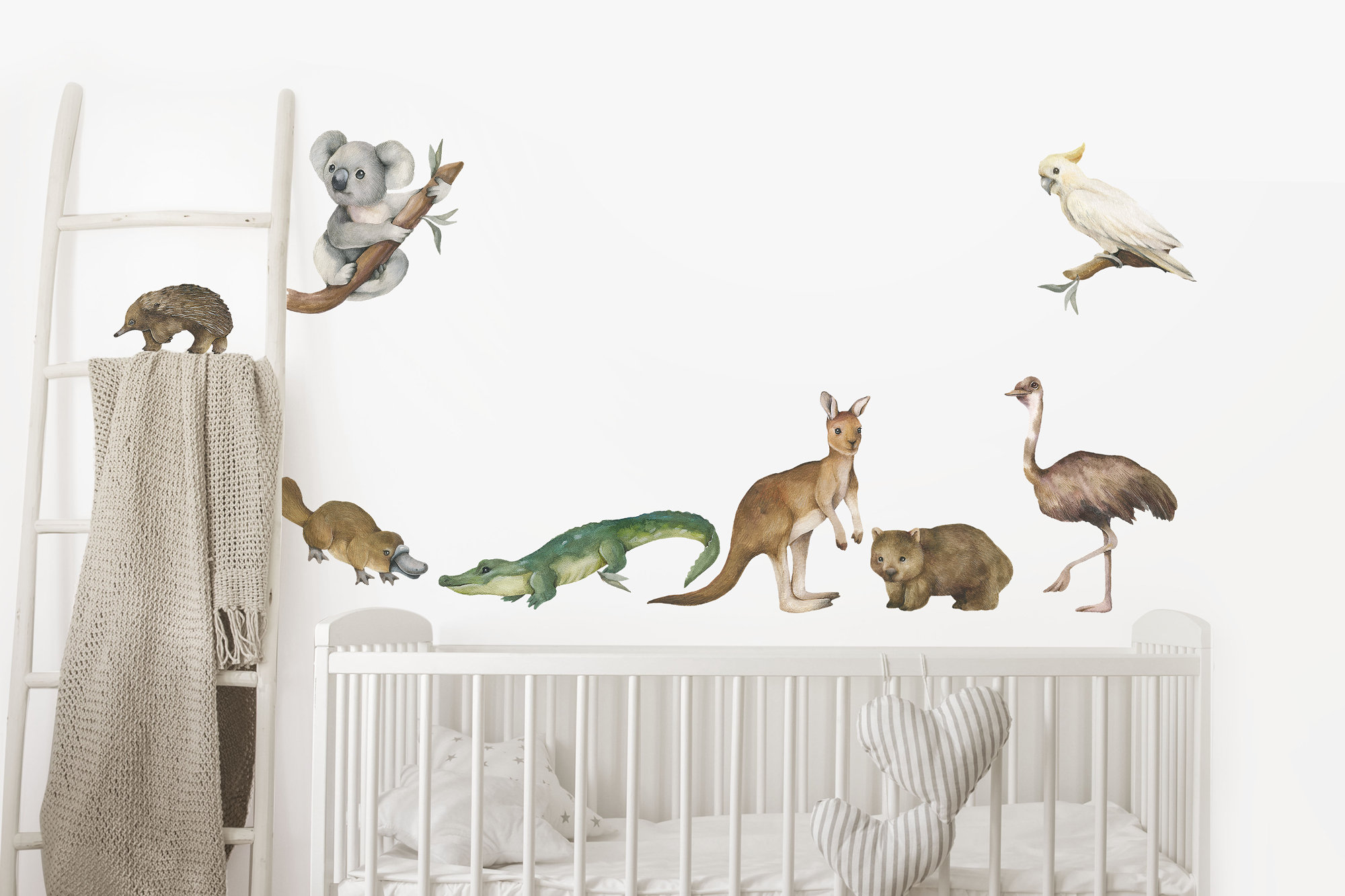 Australian Animals Fabric Wall Decals Etsy Australia