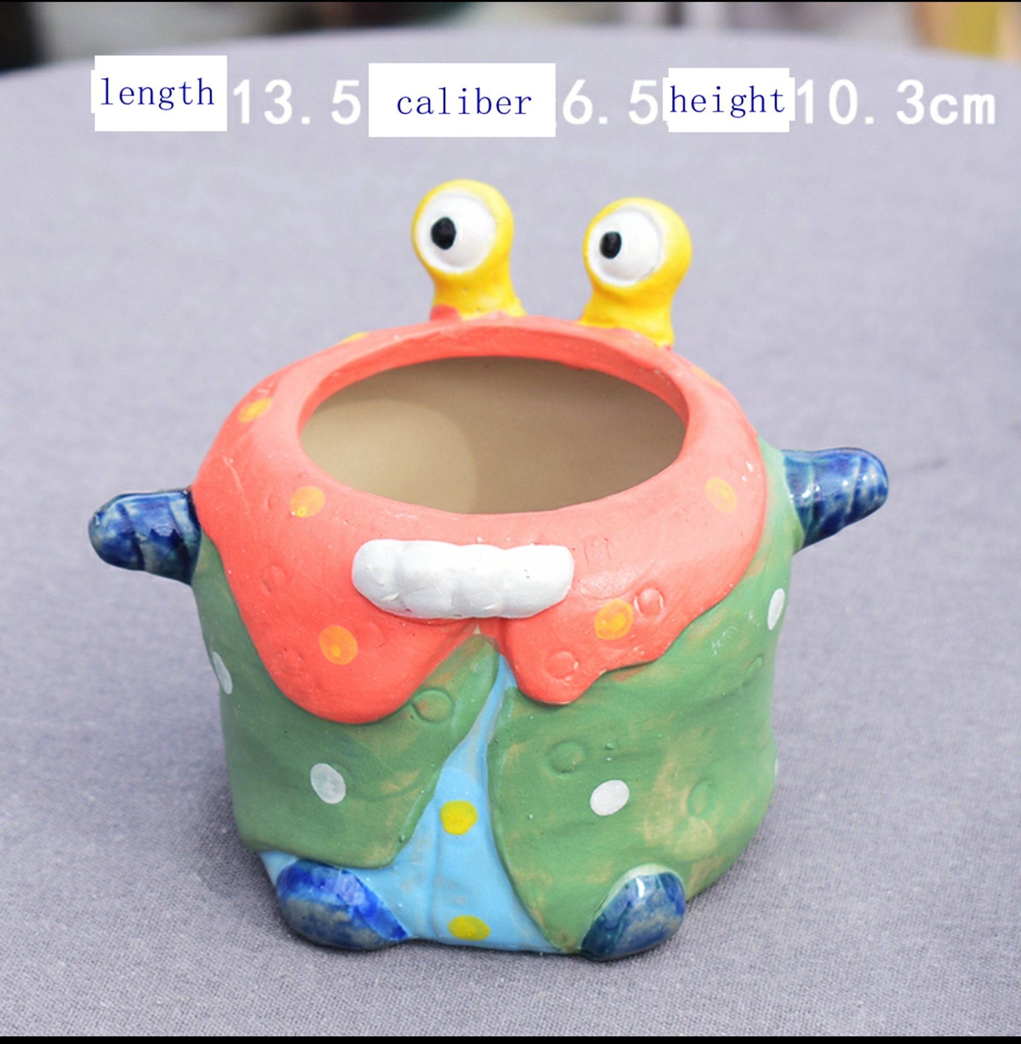 Monster pot Ceramic Planter succulent Pot Indoor garden flower Etsy