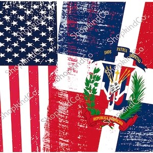 USA Dominican Republic Flag and Coat of Arms Flag vintage 20oz Skinny Tapered Straight Sublimation Waterslide Digital Design Full Tumbler