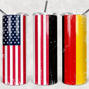 american german Flag vintage 20oz Skinny Tapered Straight Sublimation Waterslide Digital Design Full Tumbler Wrap PNG DIGITAL DOWNLOAD