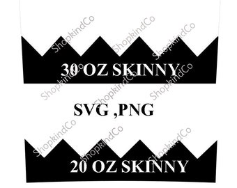 Pencil pattern Template Zig Zag for 20oz Skinny and 20oz Skinny Tumblers SVG and PNG cut Files  for 20 30 ounce tumbler ,waterslide