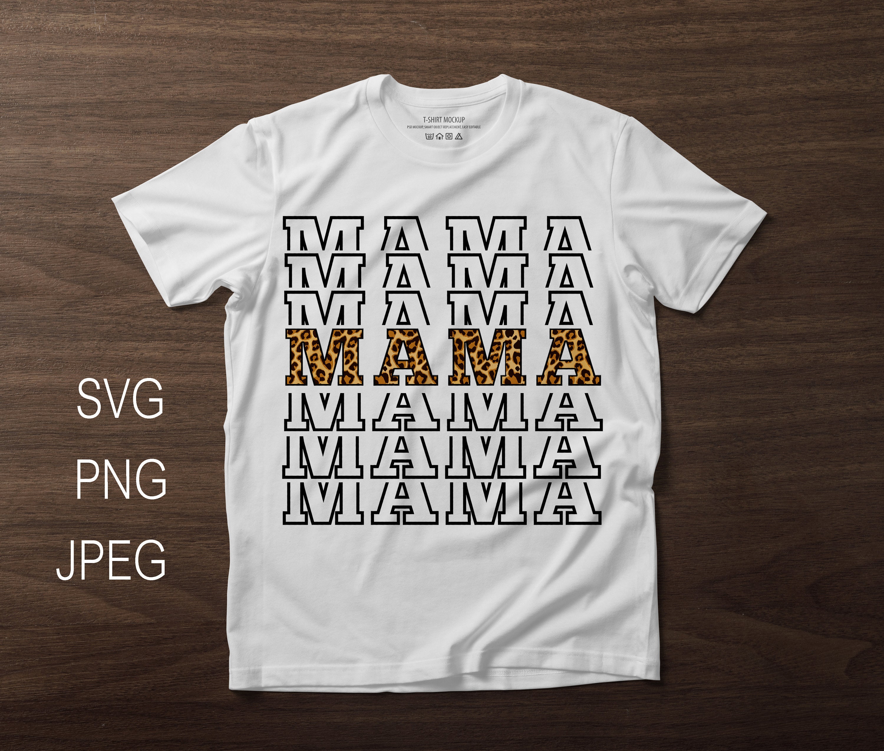 Download MAMA and MINI leopard svg cut files png sublimation Cheetah | Etsy