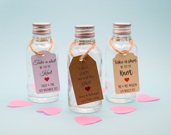 Take A Shot We Tied The Knot | Shot Tags | Wedding favors | Wedding favours | 30ml Glass Bottles | We've Tied The Knot | 30ml | Shot Bottles