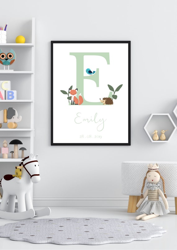 personalised name print nursery