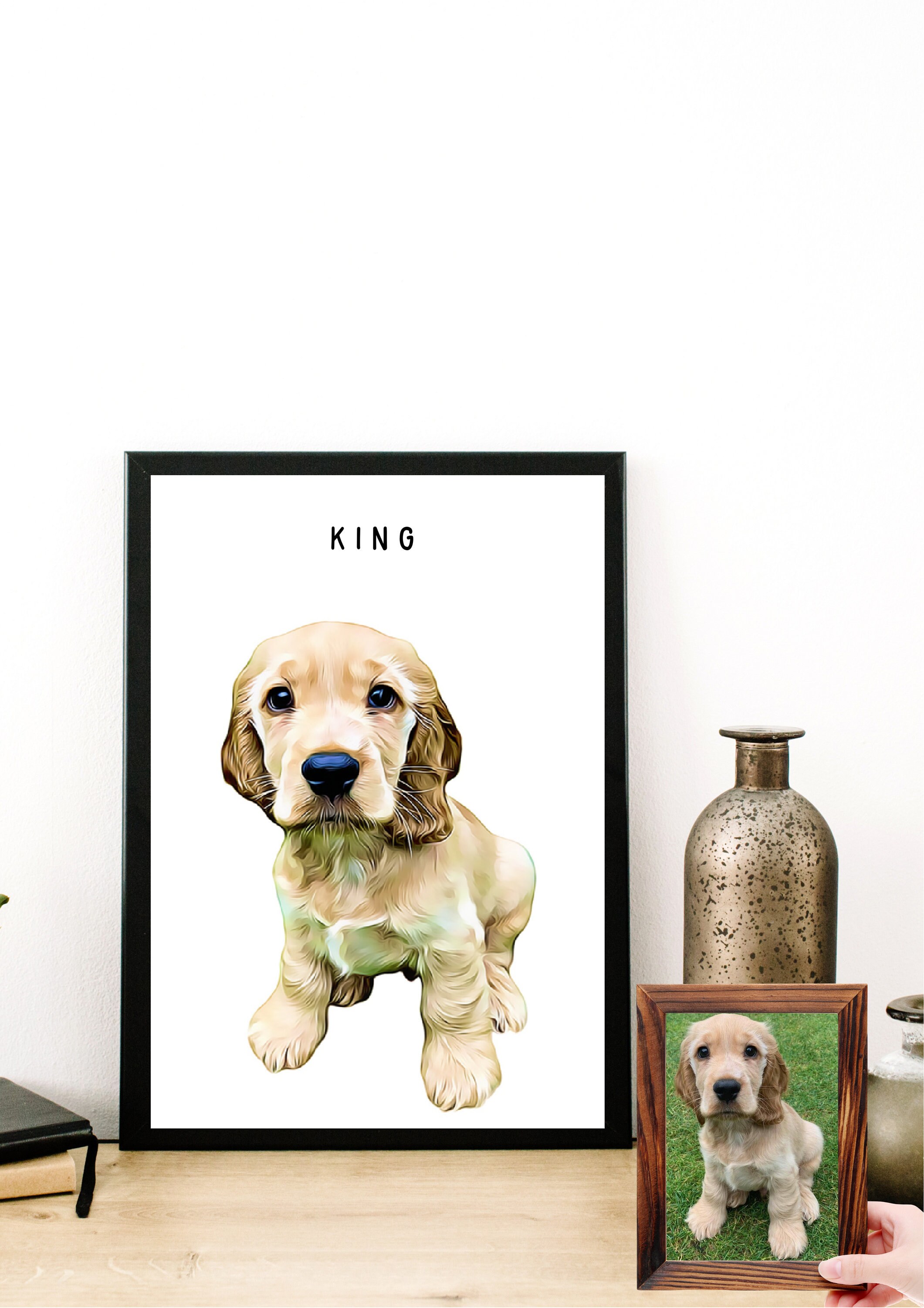 Personalised Custom Pet/Dog/Cat Wall Art Custom Pet Portrait Etsy