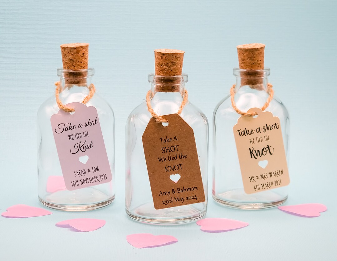 Take A Shot We Tied the Knot | Shot Tags | Wedding Favors | Wedding ...