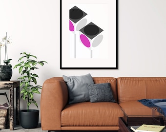 Beovox Cube 2500 Twin Speakers | Contemporary Wall Print |  Bang & Olufsen Fan Art | Multiple Sizes | Minimalist Music Prints | Bauhaus