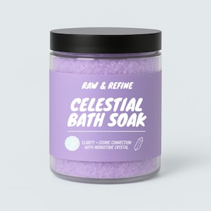 Celestial Bath Soak - Clarity & Cosmic Connection Bath Salts - Moonstone Crystal Infused