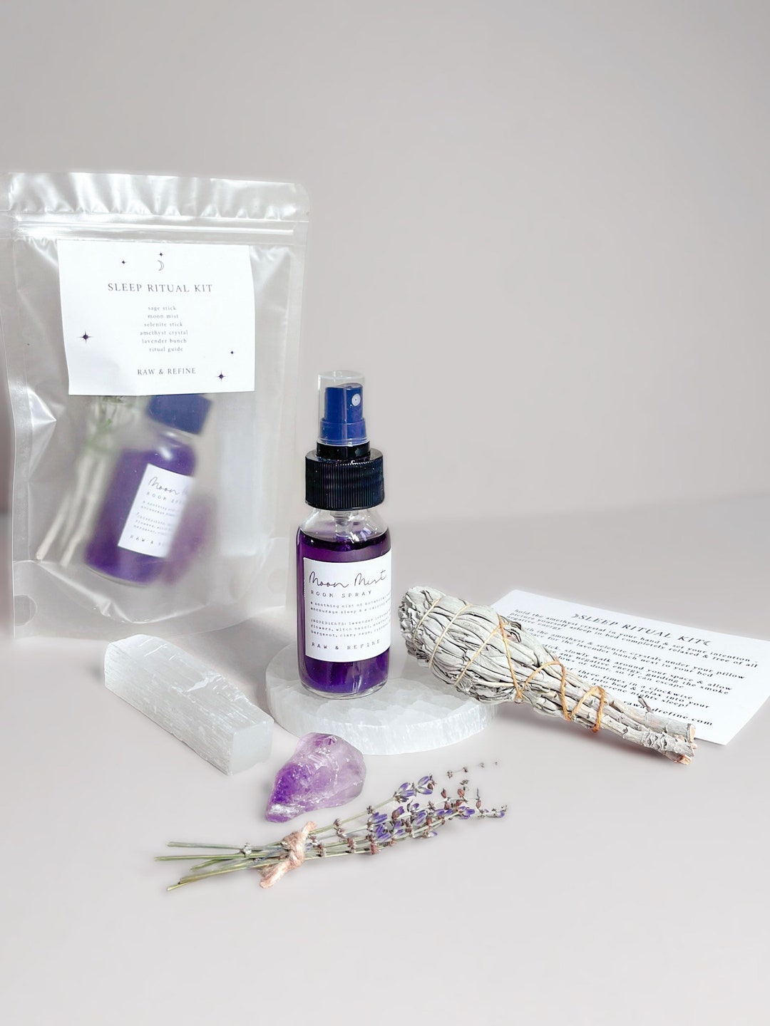 Sleep Ritual Kit Crystal Ritual Set Crystal Gifts Anxiety Relief & Calm