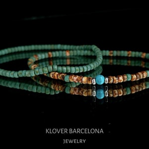 Azteekse armband, turquoise stenen armband, kerstcadeau, man cadeau, cadeau voor vriend, heren sieraden, bescherming armband, surfer