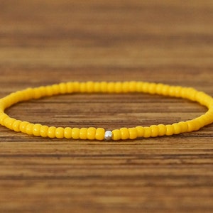 Herenarmband, Herencadeau, Armband voor mannen, Verjaardagscadeau, Cadeau voor vriend, Cadeau voor echtgenoot, Cadeau voor hem, Kralen herenarmband, Gele armband