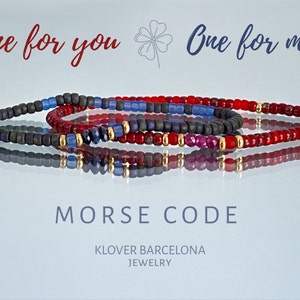 Morse Code Bracelet, Couples Bracelets, Personalized Gifts,Love Matching Bracelet,Mens Beaded Bracelet,Long Distance Bracelets,Couples Gift