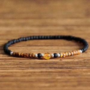 Citrien Man ArmbandSpirituele Heren Sieraden Edelsteen Armband Echtgenoot Cadeau Vriendje Cadeau Echtgenoot Cadeau Koppels Armband Citrien Sieraden Cadeau