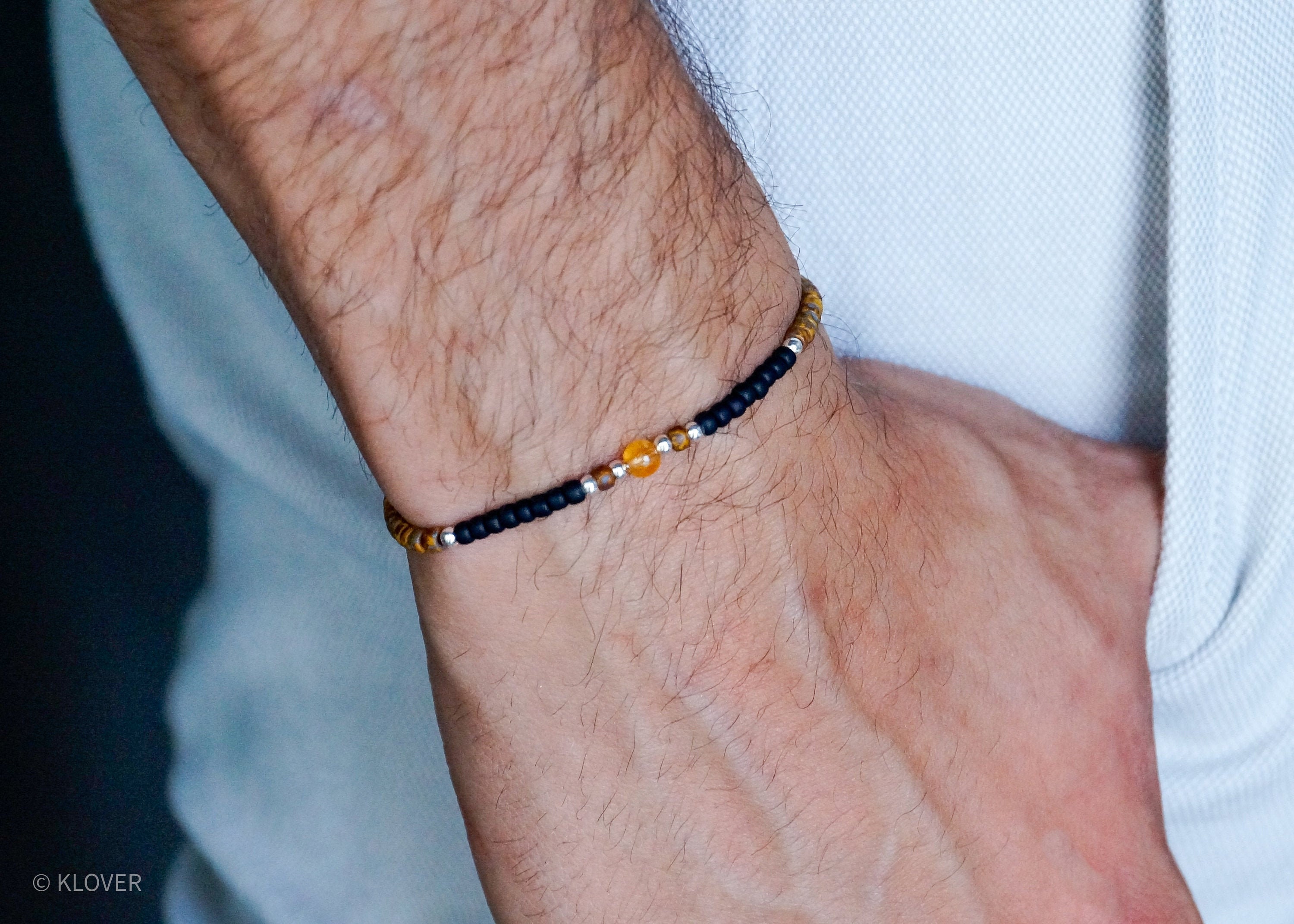 Citrine Man Bracelet,Christmas Gift, Gemstone Bracelet, Husband Gift, Couples Bracelet, Mens Bracelet, Mens Gift,