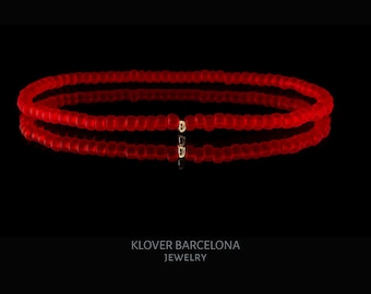 Red Transparent Bracelet, Minimalist Bracelet, Minimalist Jewelry, Mens Gift for Him, Husband Gift Bracelet Of Any Size, Large Bracelet