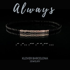 Valentine&#39;s Day, Morse Code Bracelet, Personalized Custom Bracelet, Gift ForHim, UniqueDesign,Personalized Beaded Bacelet,Commemorative Gift