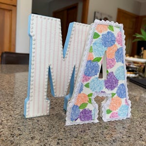 Bonita decoración de letras estampadas