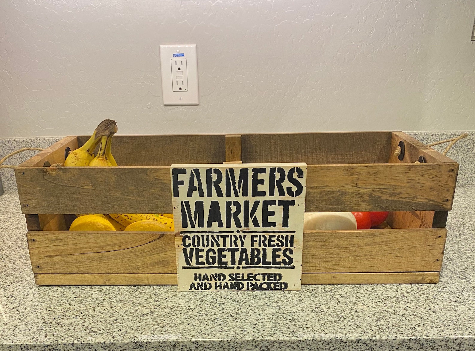 Rustic Farmers Market Fruit and Vegetable basket Etsy