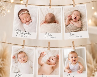 First Birthday Decor Canva Template, Personalized Birthday Banner, Custom Photo Banner, Editable Canva Template, Digital Download