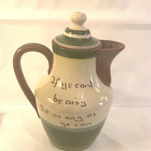 Torquay Motto Ware Exeter pottery coffee pot