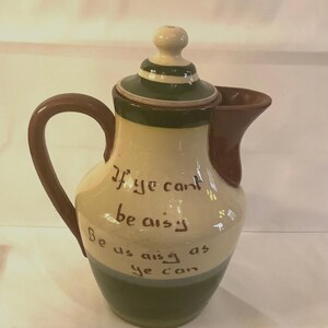Torquay Motto Ware Exeter pottery coffee pot