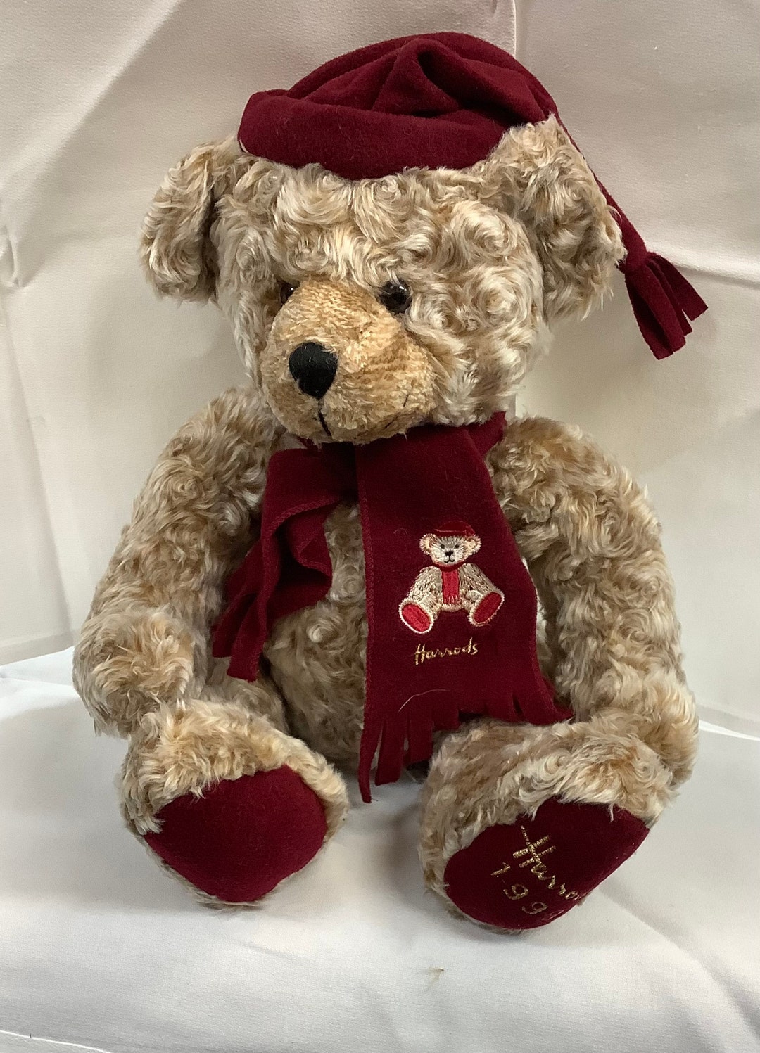 1999 Harrods Christmas Teddy Bear Etsy