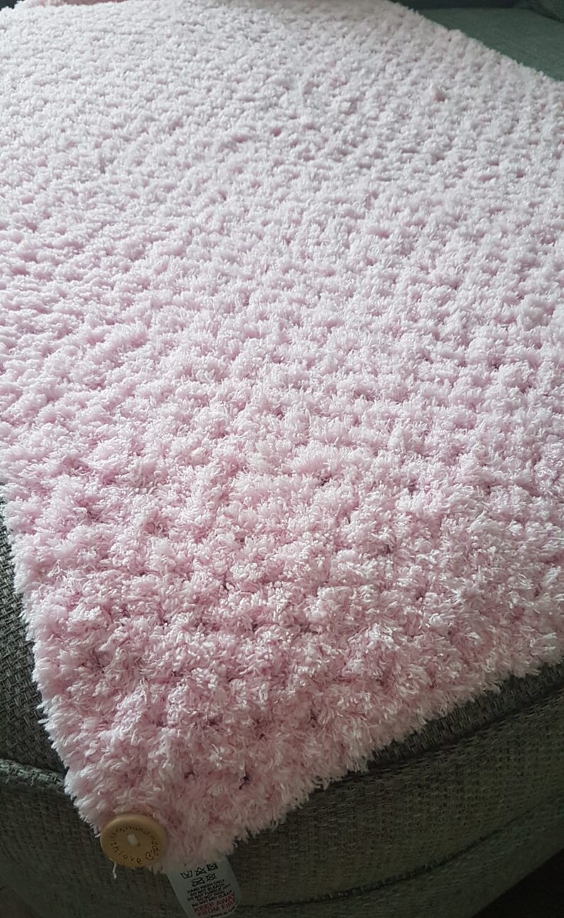 Large Pink Fluffy Baby Blanket Etsy
