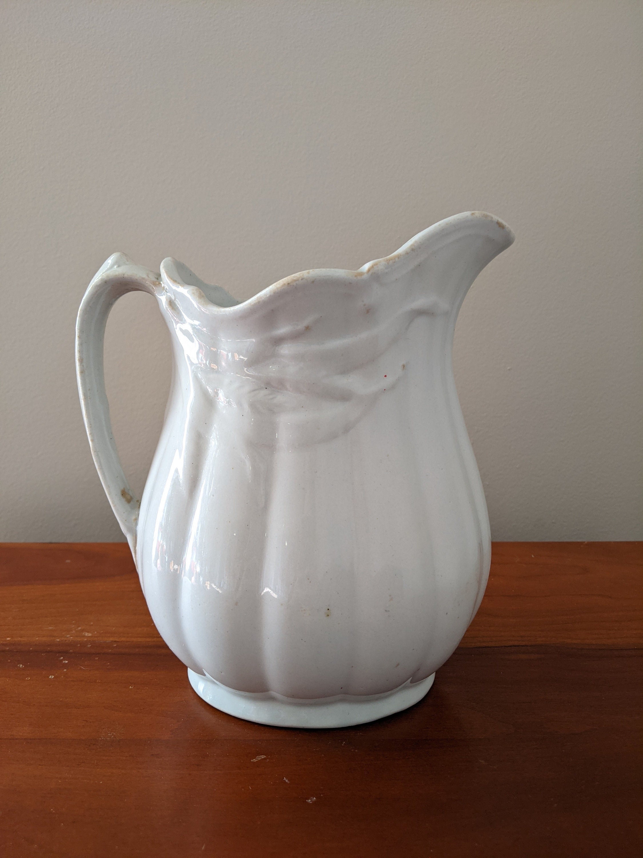 White Porcelain Pitcher Baker and Co Ltd England Pitcher Etsy