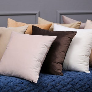 Velvet Pillow Cover, Velvet Throw Pillow Cover, Velvet Pillow Case, 32 Color Choices