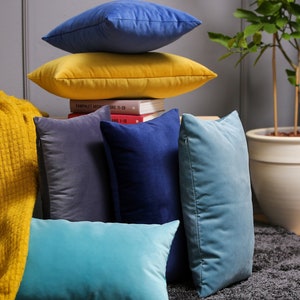 Lumbar Pillow Cover, Custom Colour & Size, Velvet Throw Pillow, Body pillow cover, 12x18, 12x24, 12x26, 14x20, 14x34, 14x36 MORE