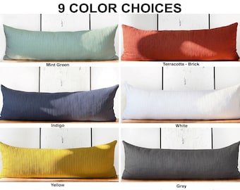 Extra Long Knit Lumbar Pillow Cover XL Lumbar Throw Pillow Cover *Headboard pillow *Large Custom Body Pillow for Bed Sofa 20x54 14x36 MORE