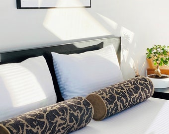 Luxury Bolster Throw Pillow cover *Any Size *Long Lumbar Pillow *Cylindrical Yoga Bolster Pillow *Sofa pillow *Neckroll Pillow (Only Cover)
