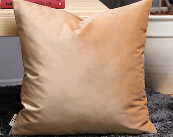 Apricot Velvet Throw Pillow Cover, All Size Pillows Custom, Made Pillow,  Decorative Pillow Cover, Lumbar Velvet Cushion Cover, 20x20 More