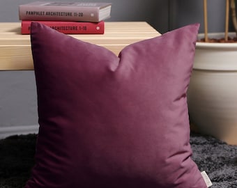 Dusty Rose Velvet Pillow Cover, Custom Size Throw Pillow