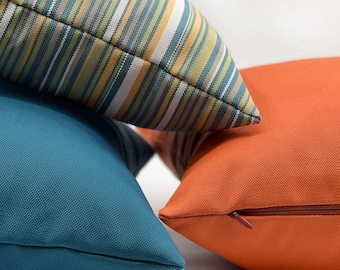 Waterproof Canvas Outdoor Cushion Covers | UV Resistant | Premium Quality Garden Patio Pillow Covers * Any Custom Size Bench Cushion Cover