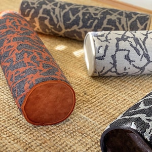 Minimalist Boho Style Long Bolster Pillow Cover *Bohemian cotton-linen decorative Bolster Cover *Boho bedding *Round Pillow  (Only Cover)