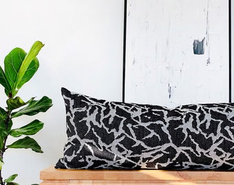 Long Lumbar Pillow Cover -Oversized pillow -Cotton linen body pillow case -Headboard pillow -Neck pillow -Custom Body Pillow (Only Cover)