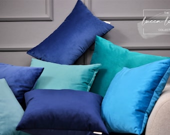 32 colors // Luxury Velvet Throw Pillow Cover – Custom Size, Soft Upholstery