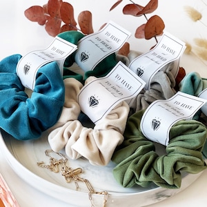 Bridesmaid Hair Scrunchies | Bridesmaid Gifts Proposal | To Have And To Hold Your Hair Back | 22 Colors Tie the Knot Scrunchies Gift for her