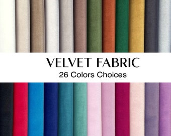 Solid Upholstery Velvet Fabric by the yard  55'' Wide Upholstery & Furnishing Fabric Premium Velvet High Quality Velvet for chair sofa bench