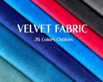 Velvet Fabric 55'' Wide by the Yard, Solid Velvet Fabric, Upholstery Velvet Fabric, Fabric for Sewing Craft Furnishing Sofa Chair Cushion