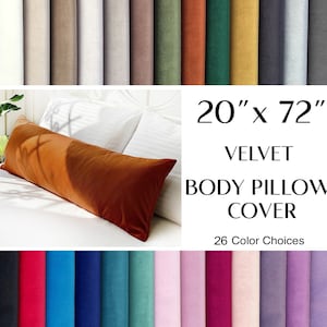 Velvet Body Pillow Cover 20x72 Inch Body Pillow Case Custom Body Pillow Velvet Cushion Cover Pillowcases Extra Long Lumbar Pillow Etsy