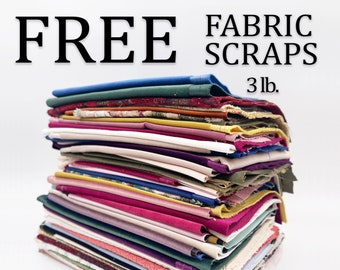 FREE (ALMOST) Fabric Scraps - pay only shipping fee!!!  *3 lb. mystery bundle *Fabric Remnants *Fat Quarters *quilting fabric *zero waste