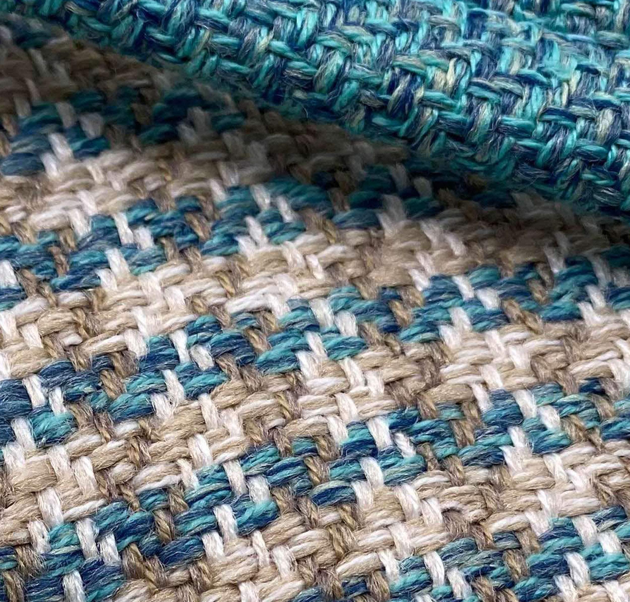 Durable Patterns Heavy Upholstery Fabric by the Yard, 55” Wide Linen Blend, Houndstooth ...