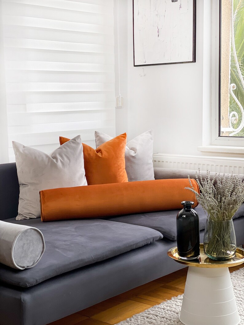 Velvet Bolster Pillow Case lumbar Bolster Pillow Cover yoga Etsy