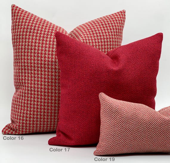 Linen pillow cover * Christmas decor pillows * Linen lumbar throw pillow cover *Woven linen pillow *Textured linen cushion covers xmas decor