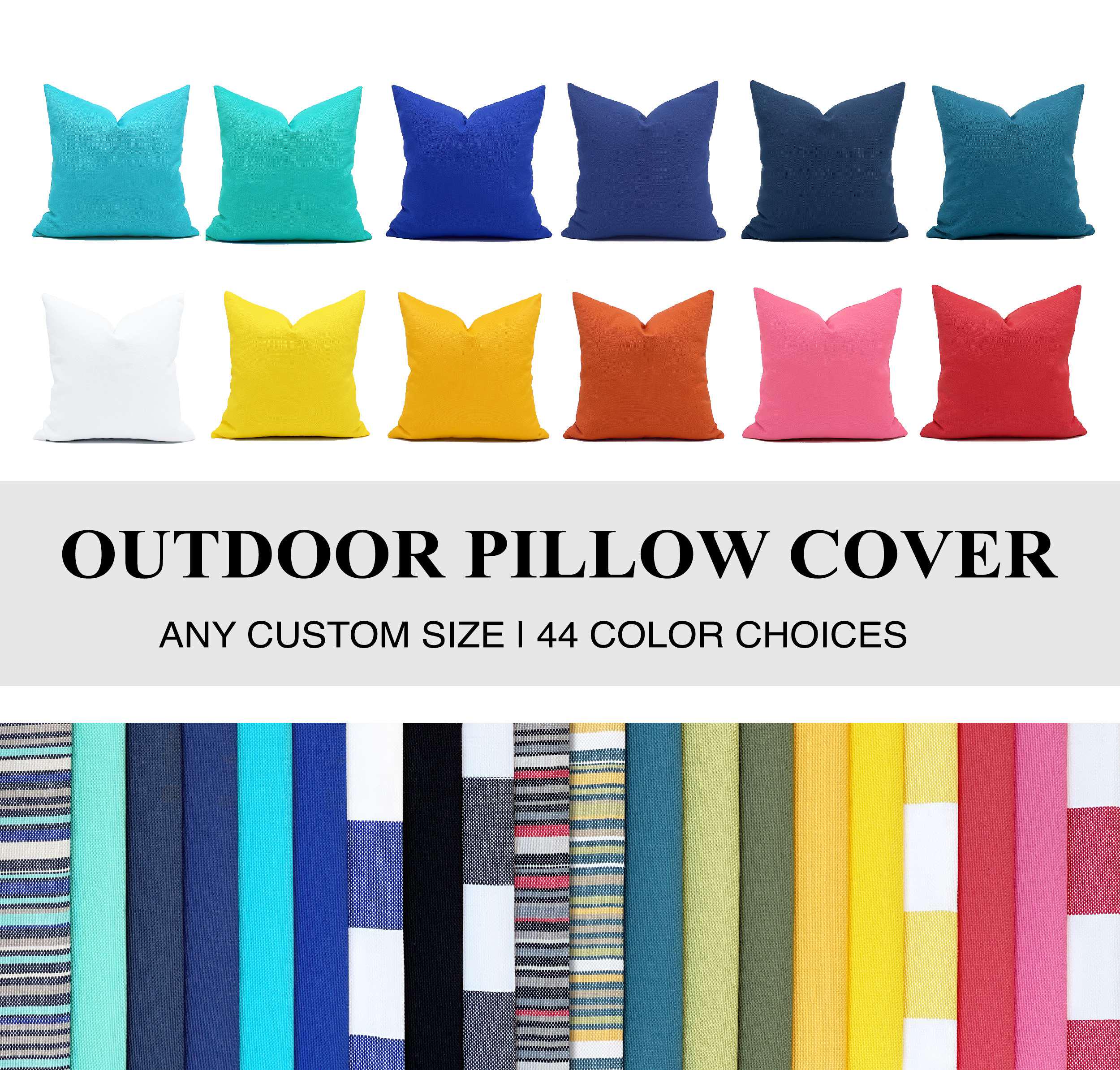 Housse De Coussin Imperméable Sur Mesure - Polyester Oxford 420D, Fermeture éclair, Pour Salon De Jardin, RV, Balcon