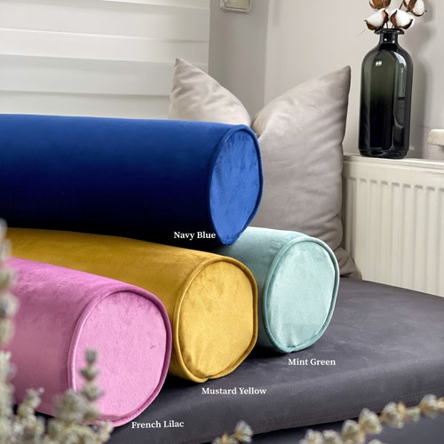 Long Velvet Bolster Pillow Cover Round Bolster Cushion Cover Etsy